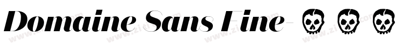 Domaine Sans Fine字体转换
